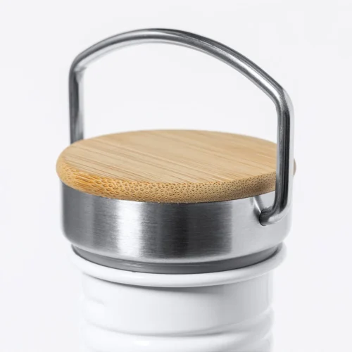 Μπουκάλι θερμό Bamboo Μπουκάλι Inox 650ml με Bamboo | Εκτύπωση Sublimation