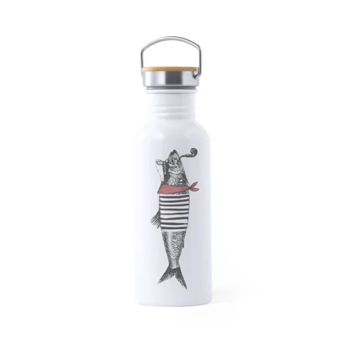 Μπουκάλι Inox 650ml με Bamboo | Εκτύπωση Sublimation