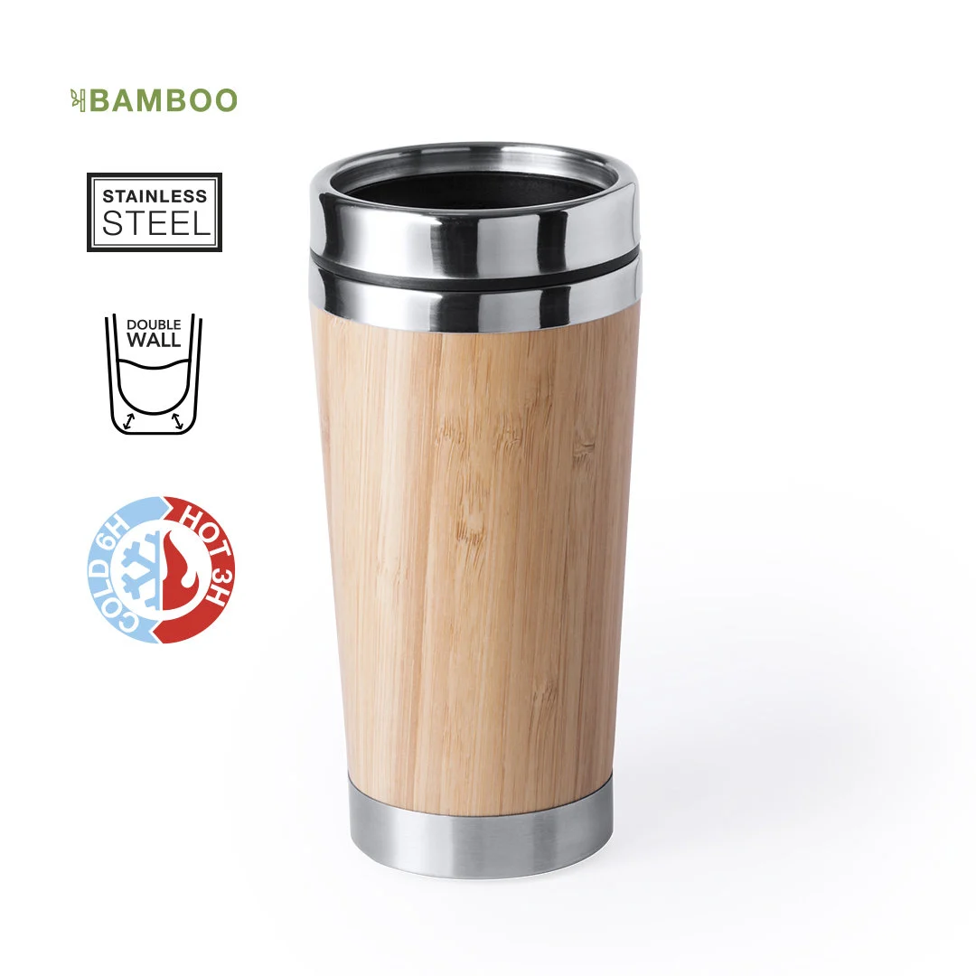 Ποτήρι Θερμός Bamboo 500ml 4 Ποτήρι Θερμός Bamboo 500ml