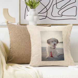 Μαξιλάρι λινό με εκτύπωση