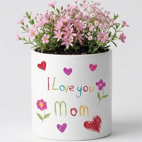 Κεραμικό Γλαστράκι "Για τη Μαμά" | Δημιουργικό Δώρο που Μεγαλώνει