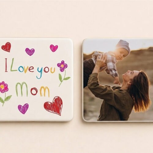 Κεραμικά Σουβέρ I Love You Mom με ωτογραφία